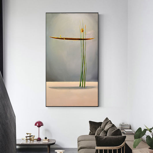 Póster Lienzo Bote Dorado - Pintura Abstracta Paisaje Natural - Image 9