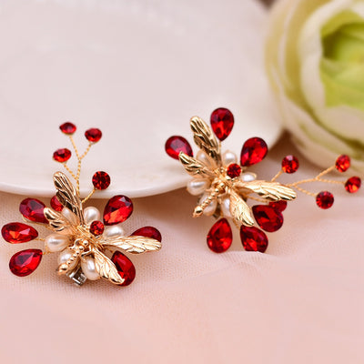 Hebilla de Zapato con Strass Removible - Accesorio Elegante en Rojo Perla - Image 10