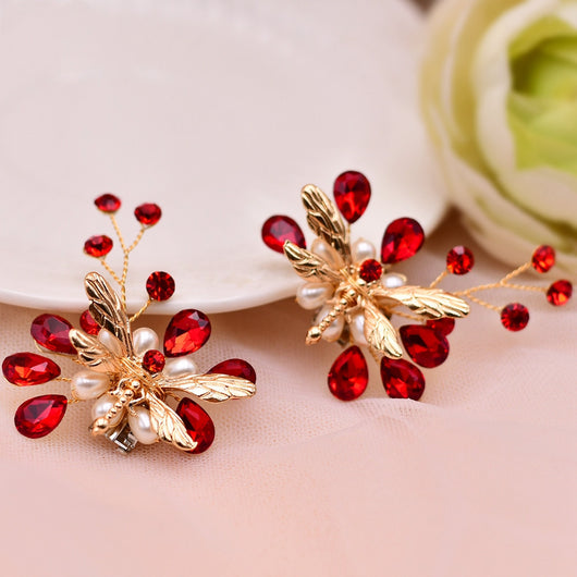 Hebilla de Zapato con Strass Removible - Accesorio Elegante en Rojo Perla - Image 10