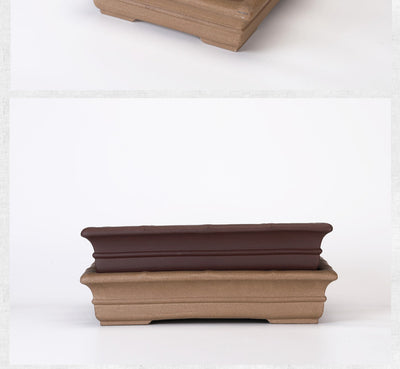 Maceta Rectangular de Cerámica Púrpura Artesanal - Drenaje Óptimo para Plantas - Image 9