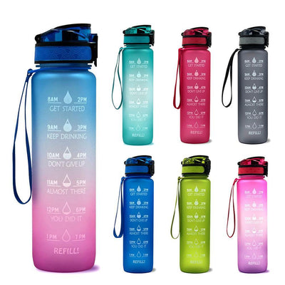 Botella de Agua Deportiva con Degradado Frosted - Vaso Reutilizable para Viajes
