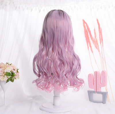 Peluca Coreana Rizada Flequillo Liso - Estilo Cute para Fiestas y Cumpleaños - Image 3