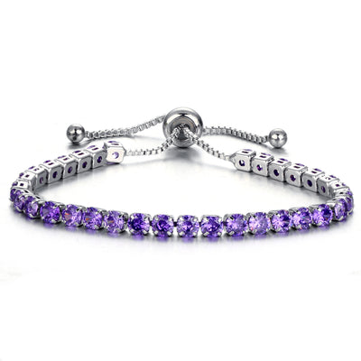 Pulsera de Cristal con Deslizador Ajustable - Joyería Chapada en Oro para Mujer - Image 3