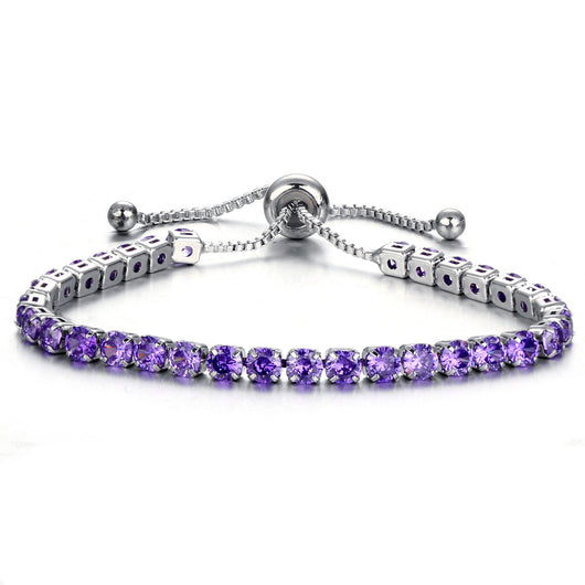 Pulsera de Cristal con Deslizador Ajustable - Joyería Chapada en Oro para Mujer - Image 3