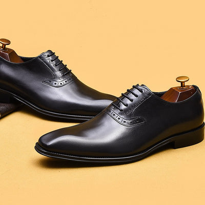 Zapatos Oxford Puntiagudos de Cuero Importado con Acabado Artesanal - Image 7