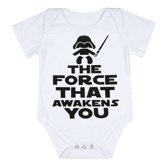 Body Bebé Estampado Force Awakens Algodón 100% Manga Corta 0-18 Meses