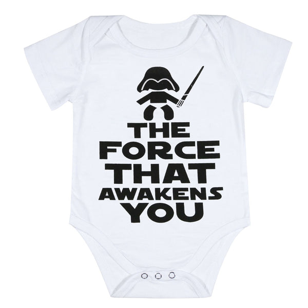 Body Bebé Estampado Force Awakens Algodón 100% Manga Corta 0-18 Meses