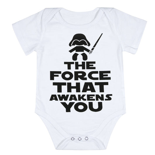 Body Bebé Estampado Force Awakens Algodón 100% Manga Corta 0-18 Meses