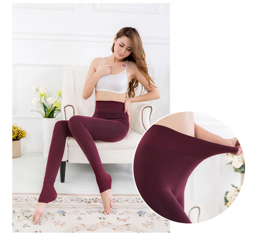 Leggings Térmicos de Invierno para Mujer - Cintura Alta con Forro de Terciopelo - Image 3