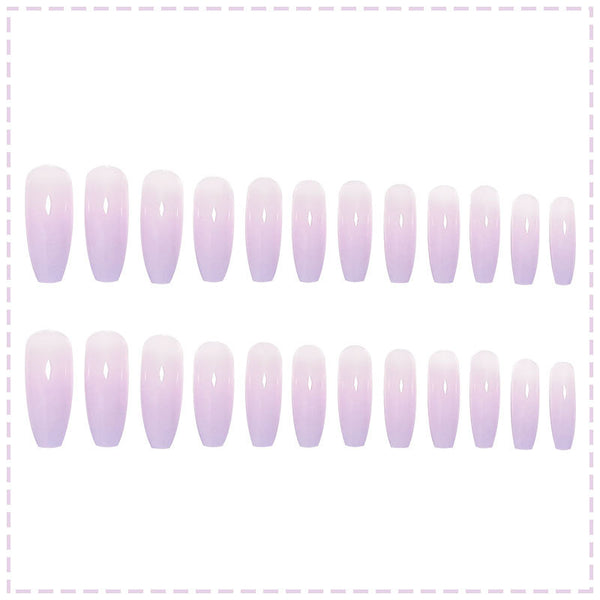 Parches de Uñas Degradado Púrpura - Diseño Adhesivo Instantáneo - Image 10