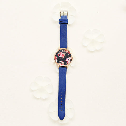 Reloj de Pulsera Lvpai para Mujer en Oro Rosa con Diseño Floral y Correa de Cuero - Image 9