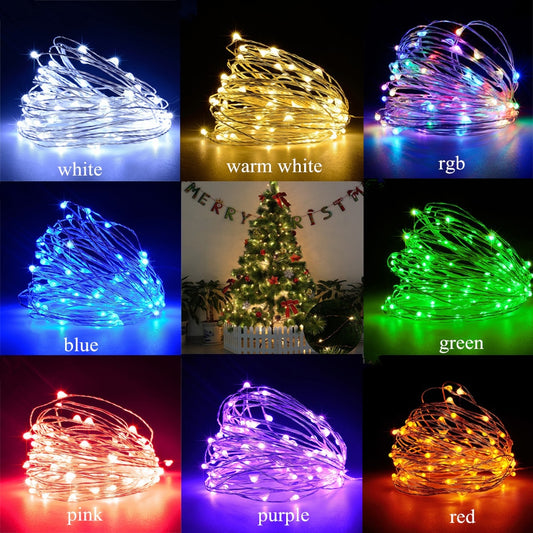 Luces LED Navideñas Exteriores - Guirnalda 2m/5m/10m Recargable USB - Image 2
