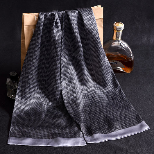 Bufanda Larga de Seda Doble Capa para Hombre - Elegancia y Confort - Image 110