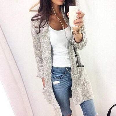 Cardigan de Manga Larga Versátil
