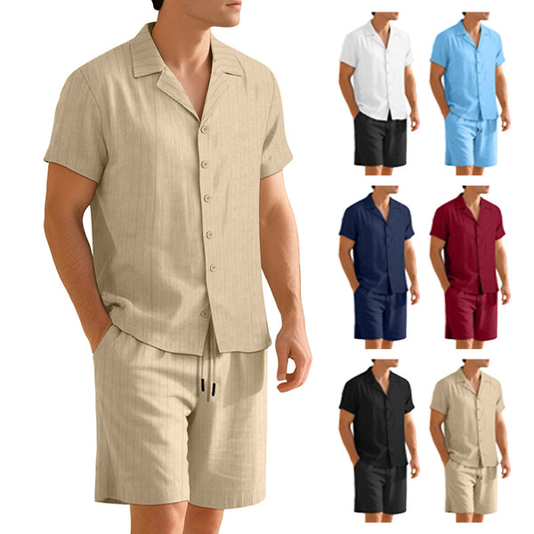 Conjunto de Camisas Casuales de Manga Corta para Hombre