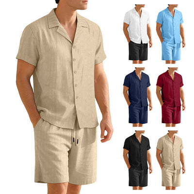 Conjunto de Camisas Casuales de Manga Corta para Hombre