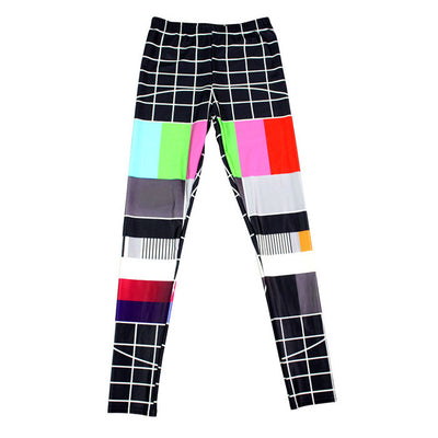 Leggings Ajustados de Cuadros con Cintura Alta - Image 3
