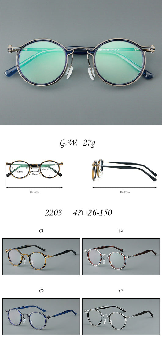 Gafas Retro Versátiles con Montura de Metal TR - Image 10