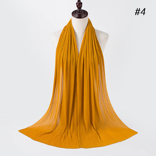 Pañuelo de Gasa de Perla Arrugada en Colores Sólidos - Estilo Nacional - Image 13