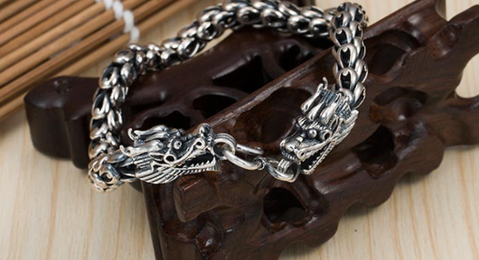 Pulsera Grifo de Dragón para Hombre en Plata de Ley S925 - Image 10