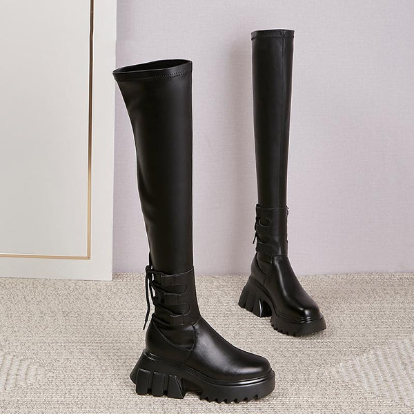 Botas Altas Stretch con Suela Gruesa para Mujer - Image 14