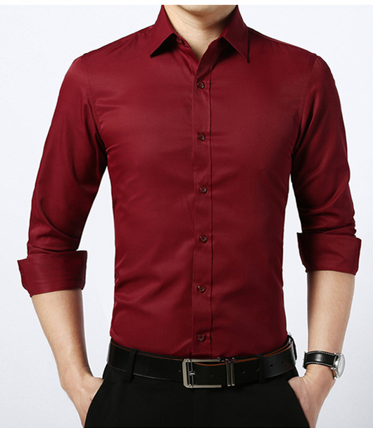Camisa Ejecutiva de Manga Larga Estilo Coreano para Novio y Padrino - Image 7