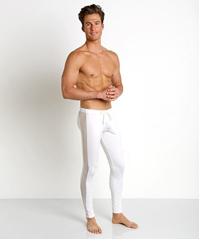 Leggings deportivos con malla lateral cintura media