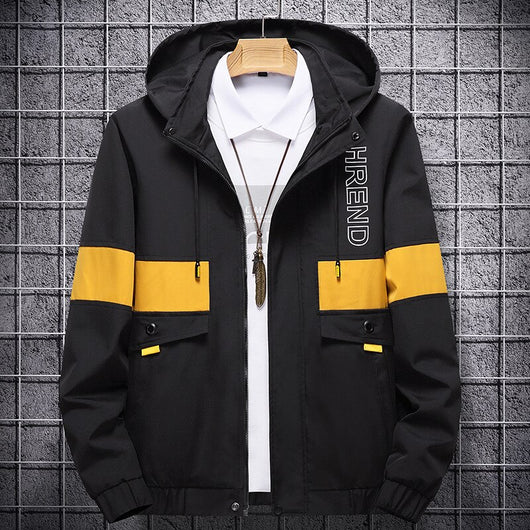 Chaqueta de Béisbol Casual Coreana para Hombre con Capucha y Bordado - Image 44