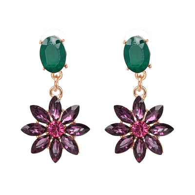 Aretes Retro de Perla y Diamante en Aleación - Image 10
