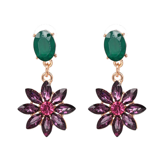 Aretes Retro de Perla y Diamante en Aleación - Image 10