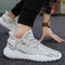 Zapatillas Deportivas Plataforma Baja con Tejido Volador - Cordones