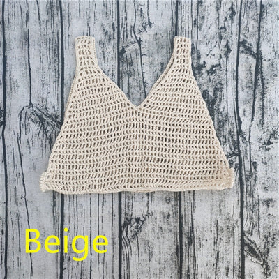 Conjunto de Bikini Tejido a Mano con Pantalón y Suéter Playero - Image 22