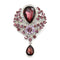 Purple alloy colored pendant with rhinestone brooch