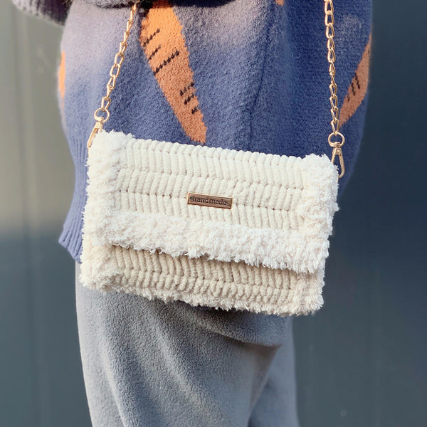 Bolso de Lana Elegante Estilo Iceberg para Mujer