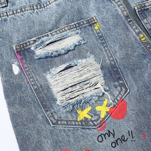 Jeans Rotos con Estilo Graffiti - Image 7
