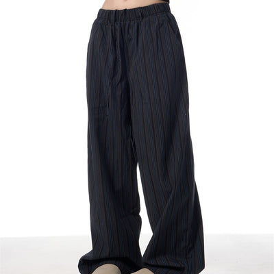 Pantalones Anchos de Rayas Vintage Americano - Casual y Cómodo para Mujer - Image 11