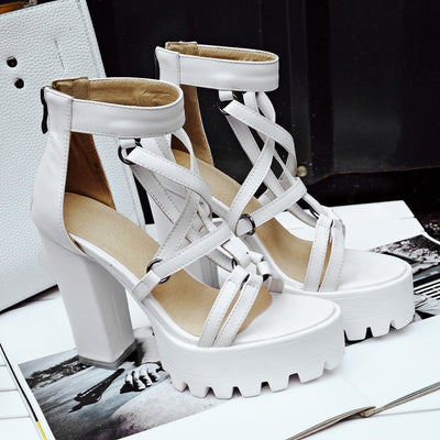 Sandalias de Plataforma Tacón Alto Cruzado para Mujer - Image 2