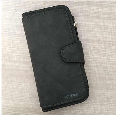 Cartera Larga de Cuero para Mujer - Diseño Premium con Cierre de Broche