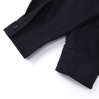 Camisa Gótica Suelta de Manga Larga para Hombre con Bolsillos de Cinta - Image 5