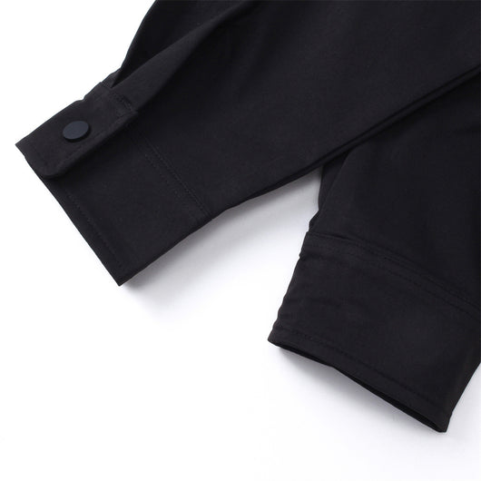 Camisa Gótica Suelta de Manga Larga para Hombre con Bolsillos de Cinta - Image 5
