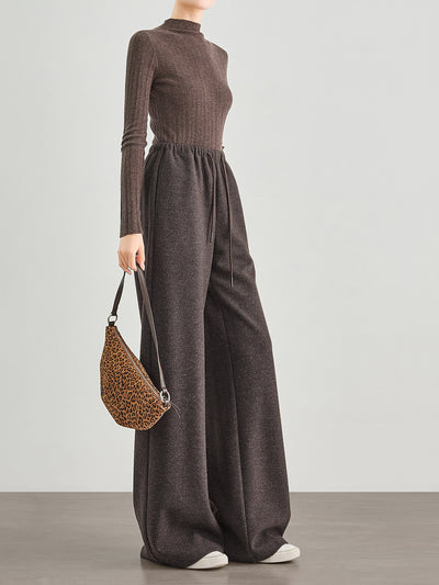 Pantalones de Jogger en Tweed Estampado - Mezcla de Lana Confortable - Image 5