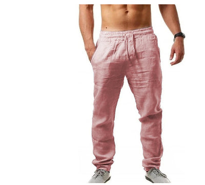 Pantalones Deportivos de Lino Transpirable para Hombre - Comodidad y Estilo - Image 18