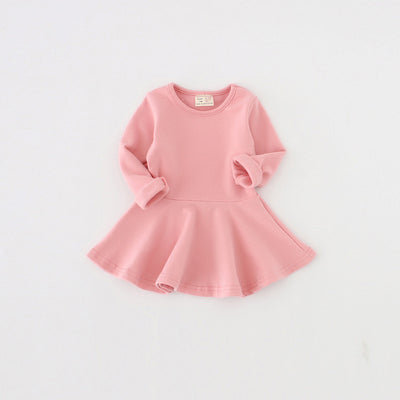 Vestido Infantil Primavera Otoño - Algodón Puro con Volantes, Manga Larga - Image 6