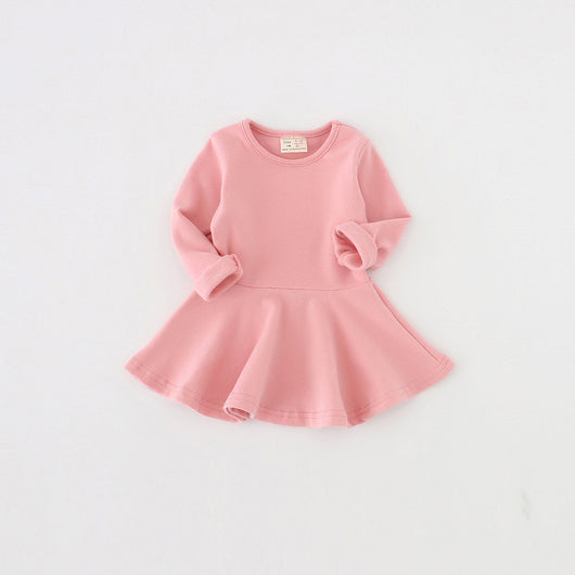 Vestido Infantil Primavera Otoño - Algodón Puro con Volantes, Manga Larga - Image 6