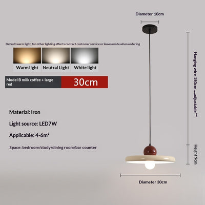 Lámpara Colgante Minimalista de Hierro en Tonos Crema para Sala - Image 6