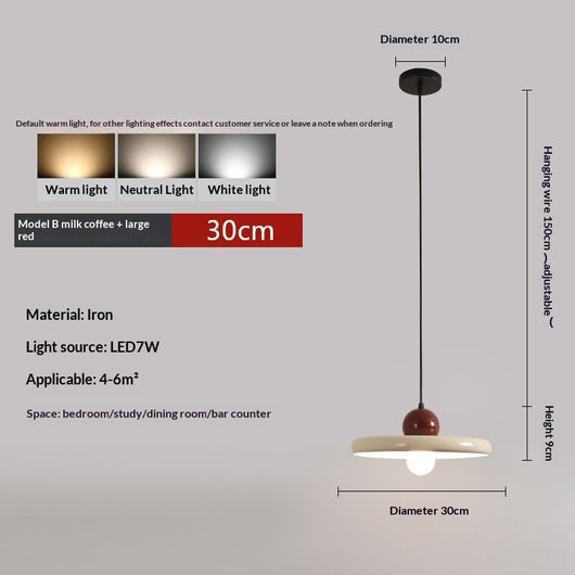 Lámpara Colgante Minimalista de Hierro en Tonos Crema para Sala - Image 6