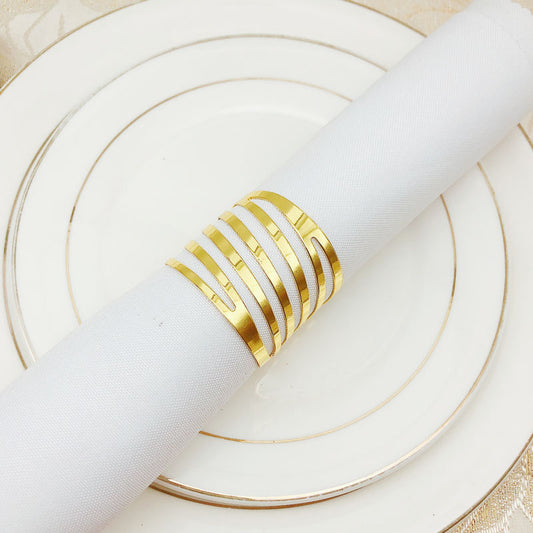 Anillo Servilletero Dorado Estilo Western para Restaurante