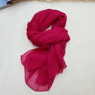 Pañuelo de Seda Elegante Liso para Mujer - Todas las Estaciones - Image 14