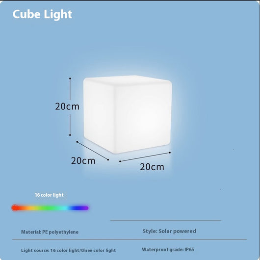 Taburete Cubo LED Luminoso Impermeable - Image 10