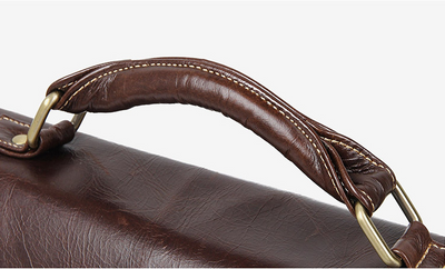 Bolso de Cuero Genuino para Hombre Estilo Retro con Textura Premium - Image 11